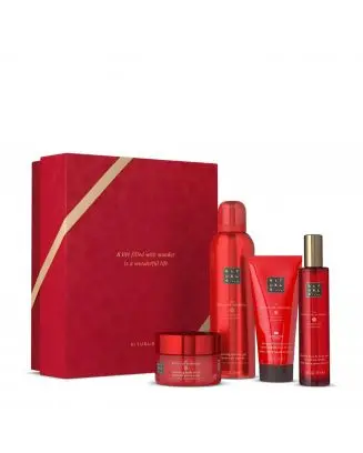 Coffret The Ritual of Ayurveda Mousse de Douche, Gommage Corps, Crème Corps & Brume Corps et Cheveux 