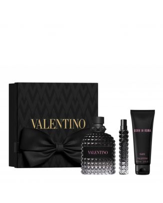 Coffret Born in Roma Uomo Eau de Toilette 100ml, Gel Douche & Format Voyage 