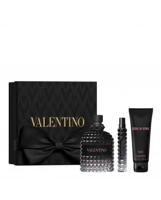 Coffret Born in Roma Uomo Eau de Toilette 100ml, Gel Douche & Format Voyage 