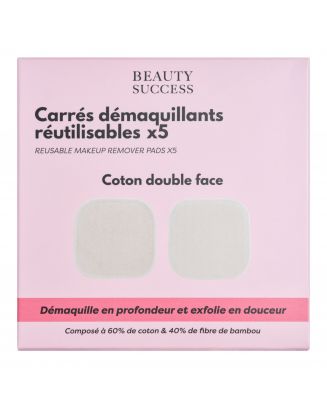 Kit de 5 Cotons Démaquillants Réutilisables Accessoires Visage 5 pcs