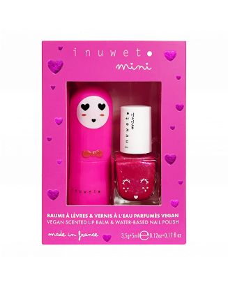 Coffret Duo Rose Baume à Lèvres & Vernis à l'Eau 