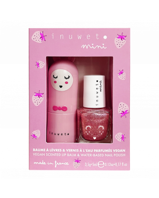 Coffret Duo Fraise Baume à Lèvres & Vernis à l'Eau 