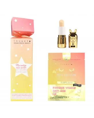 Cracker Ma Routine Soin en Or Masque Tissu Visage & Baume à Lèvres 