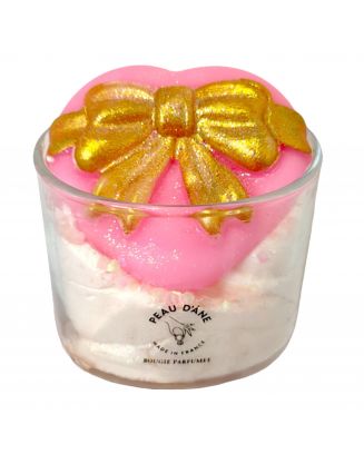 Bougie Cœur Cadeau Bougie Parfumée Fleur de Coton