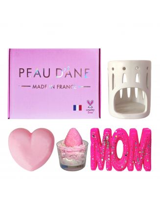 Coffret Fête des Mères 1 Mini Bougie, 1 Savon, 1 Brûle Parfum & Son Fondant Parfumé 