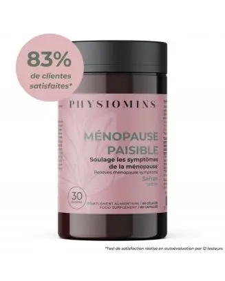 Ménopause Paisible Soulage les Symptômes de la Ménopause 60 Gélules - Physiomins - Soin - Visuel 1
