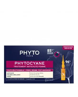Traitement Antichute Femme  Chute Réactionnelle - 12 ampoules x 5ml 60ml