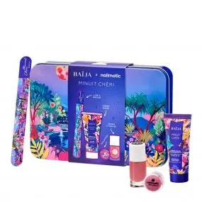 Coffret Minuit Chéri Crème Mains, Lime à Ongles, Vernis & Paillettes 