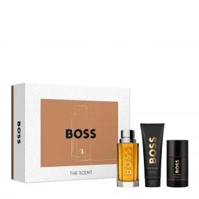 Coffret Boss The Scent For Him Eau de Toilette 100ml, Gel Douche & Déodorant Stick 