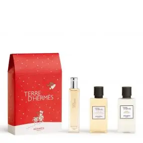 Coffret Terre d'Hermès Eau de Toilette 15ml, Gel Douche & Baume Après-Rasage 