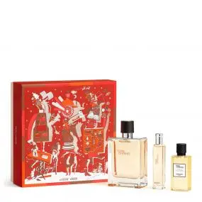 Coffret Terre d'Hermès Eau de Toilette 100ml, Gel Douche & Format Voyage 