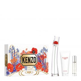 Coffret Flower by Kenzo Eau de Parfum 50ml, Lait Corps & Format Voyage 