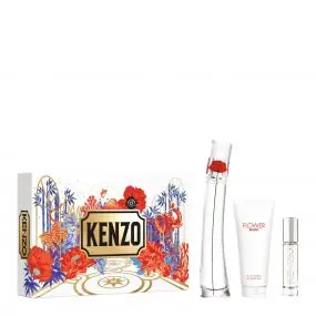 Coffret Flower by Kenzo Eau de Parfum 50ml, Lait Corps & Format Voyage 