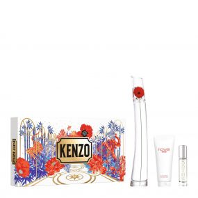 Coffret Flower by Kenzo Eau de Parfum 100ml, Lait Corps & Format Voyage 