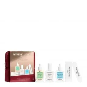 Coffret Manucure Lumière Émollient Cuticules, Huile Nourrissante, Vernis Soin & 2 Mini Limes 