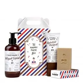 THE HAPPY FACE BOX Coffret de soin visage pour homme 250ml + 75ml + 100g