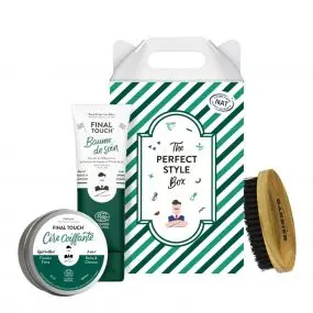 Coffret Perfect Style Baume de Soin, Cire Coiffante & Brosse 