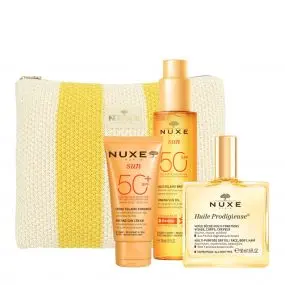 Trousse Mes Essentiels de l'Été Crème Solaire, Huile Solaire & Huile Sèche  - Nuxe - Soin - Visuel 1