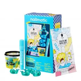 Coffret The Blue Machine Pâte à Modeler Lavante, Feutre de Tatouage, Perles de Bain & Sels de Bain 