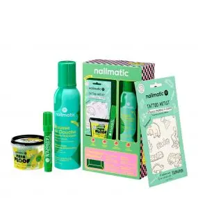 Coffret The Green Machine Pâte à Modeler Lavante, Mousse de Douche, Feutre de Tatouage & Tatouages Éphémères 