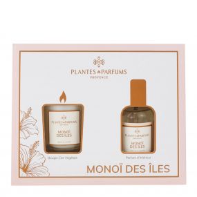 Coffret Monoï des Îles Bougie Parfumée & Parfum d'Intérieur 