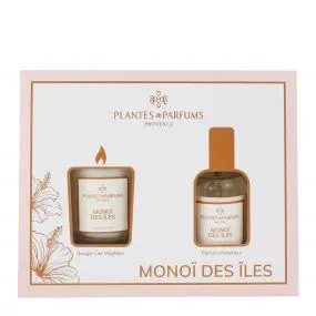 Coffret Monoï des Îles Bougie Parfumée & Parfum d'Intérieur 
