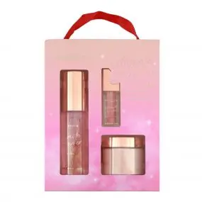 Coffret Ultimate Shimmer Brume Corps, Beurre Corporel & Huile à Lèvres Pailletés 