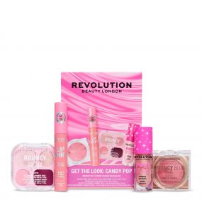 Coffret Get The Look : Candy Pop Palette, Blush, Encre à Lèvres & Gloss 