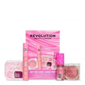 Coffret Get The Look : Candy Pop Palette, Blush, Encre à Lèvres & Gloss 