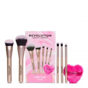 Coffret Candy Glam Set de 5 Pinceaux & 1 Houpette 