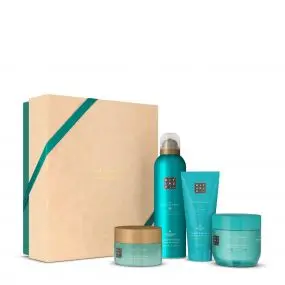 Coffret The Ritual of Karma Mousse de Doiuche, Gommage Corps, Crème Corps & Masque Corps 