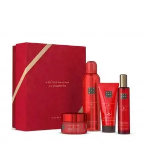 Coffret The Ritual of Ayurveda Mousse de Douche, Gommage Corps, Crème Corps & Brume Corps et Cheveux 
