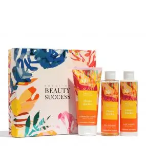 Coffret L Fleurs des Îles Gommage Corps, Gel Douche & Lait Corps 