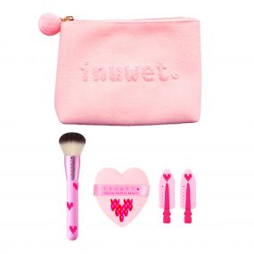 Trousse Pompon Pinceau, Éponge & Barrettes 