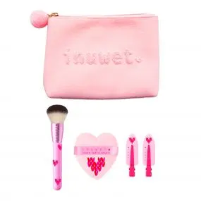 Trousse Pompon Pinceau, Éponge & Barrettes 