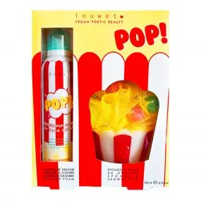Coffret Bain Pop Mousse de Douche, Éponge & Fleur de Douche 