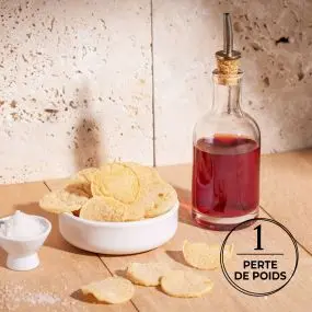 Chips protéinées sel et vinaigre  Riche en protéines et pauvre en glucides Boîte de 3 sachets