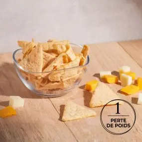 Chips protéinées tortilla fromage Riche en protéines et pauvre en glucides Boîte de 3 sachets