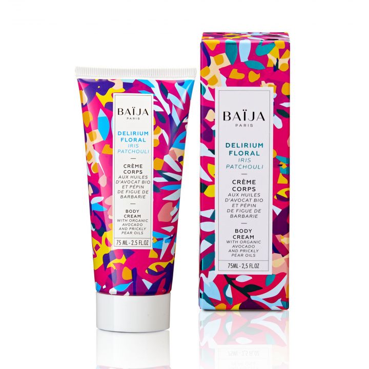 CRÈME CORPS DELIRIUM FLORAL Crème corps veloutée Iris Patchouli Tube 75ml - Baïja - Soin - Visuel 1