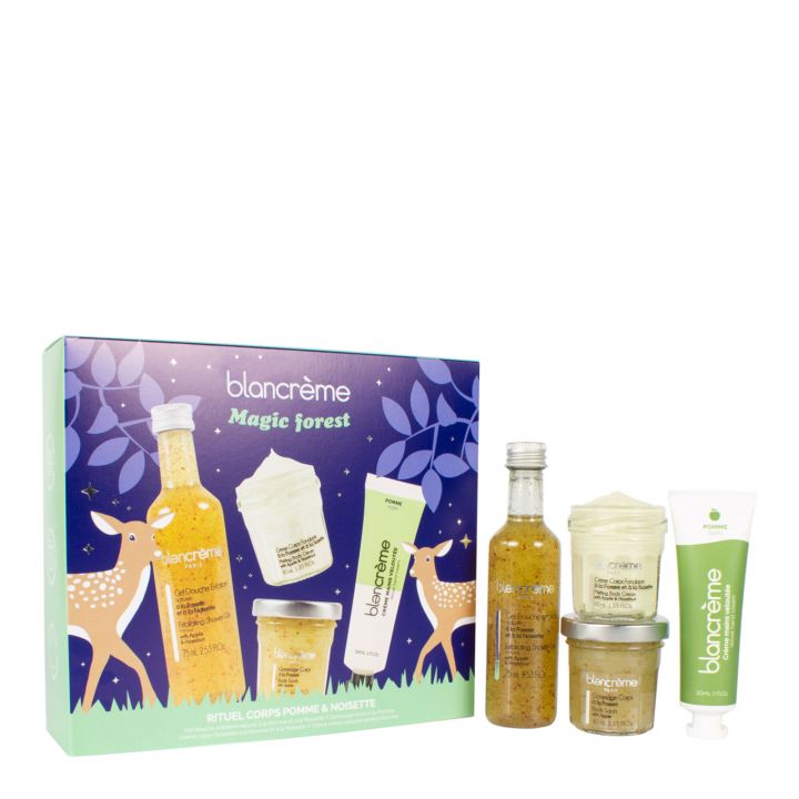 Coffret Rituel Corps Pomme & Noisette Gel Douche, Gommage Corps, Crème Corps & Crème Mains  - Blancrème - Soin - Visuel 1