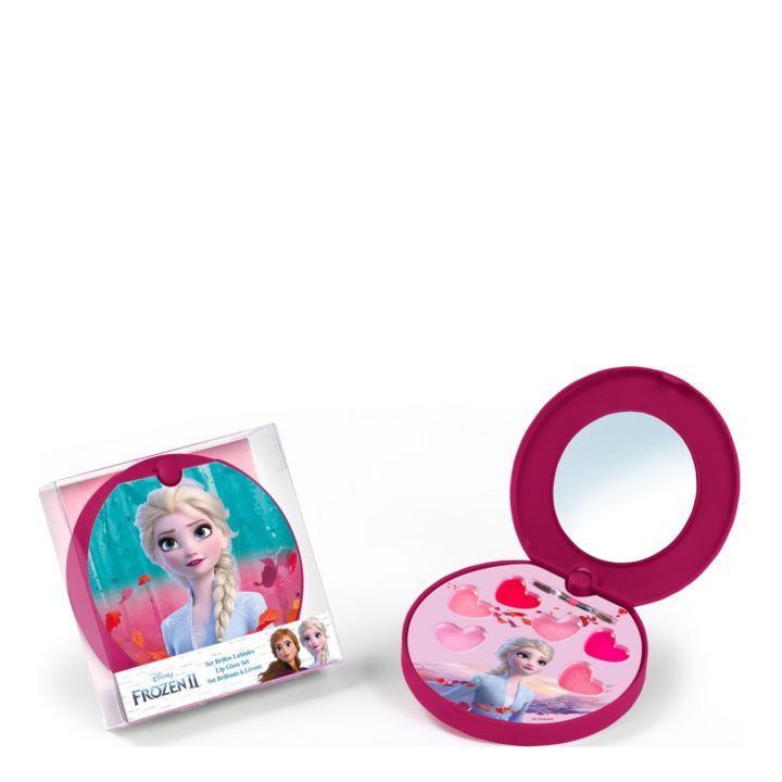 La Reine des Neiges Palette de 6 Brillants à Lèvres avec Pinceau & Miroir  - Disney Produits - Maquillage - Visuel 1