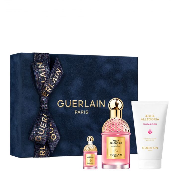 Coffret Aqua Allegoria Forte Florabloom Eau de Parfum 75ml, Lait Corps & Miniature  - Guerlain - Parfum - Visuel 1