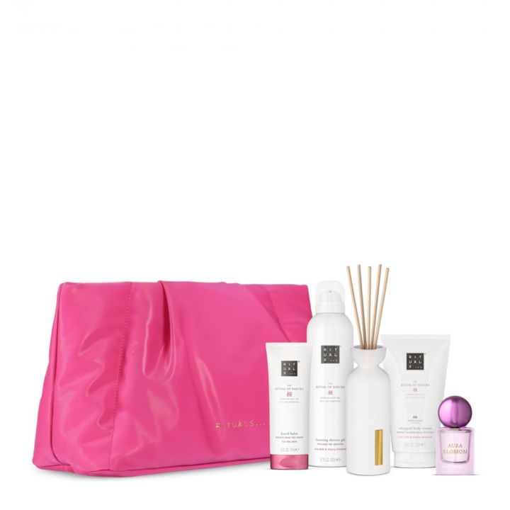 Trousse The Ritual of Sakura Mousse de Douche, Crème Corps, Baume Mains, Eau de Parfum & Mini Bâtonnets Parfumés  - Rituals - Soin - Visuel 1