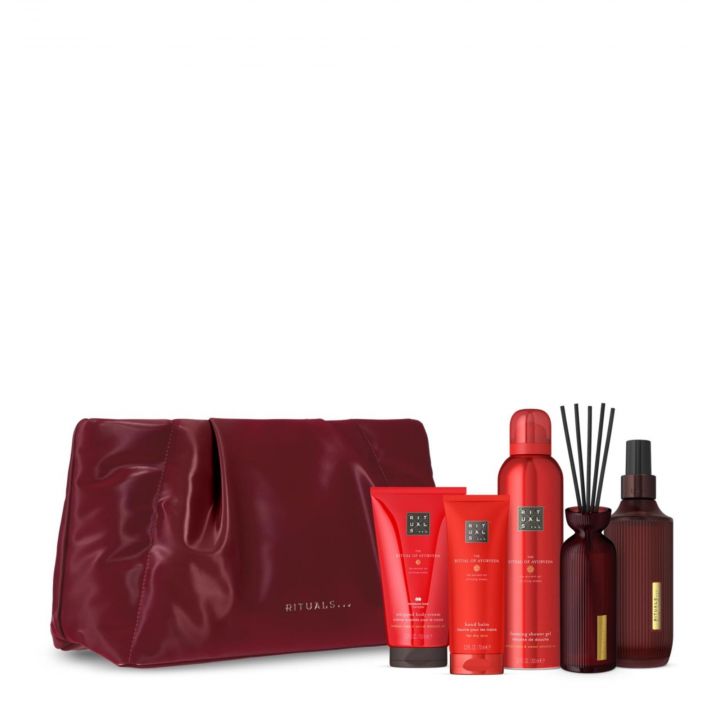 Trousse The Ritual of Ayurveda Mousse de Douche, Crème Corps, Baume Mains, Parfum d'Intérieur & Mini Bâtonnets Parfumés  - Rituals - Soin - Visuel 1