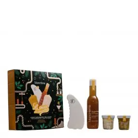 Coffret Corps Miel & Amande Gel Douche, Gommage Corps, Crème Corps & Gua Sha 
