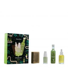 Coffret Homme Mojito Savon, Granité de Douche, Huile à Barbe & Fluide de Jour 