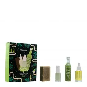 Coffret Homme Mojito Savon, Granité de Douche, Huile à Barbe & Fluide de Jour 