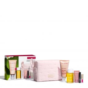 Coffret Essentiels Maternité Crème et Huile Corps, Crème Visage, Mascara, Huile à Lèvres & Trousse 