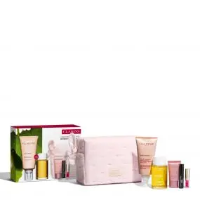 Coffret Essentiels Maternité Crème et Huile Corps, Crème Visage, Mascara, Huile à Lèvres & Trousse 