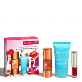Coffret Routine Bonne Mine Autobronzant, Crème Hydratante Visage & Huile à Lèvres 